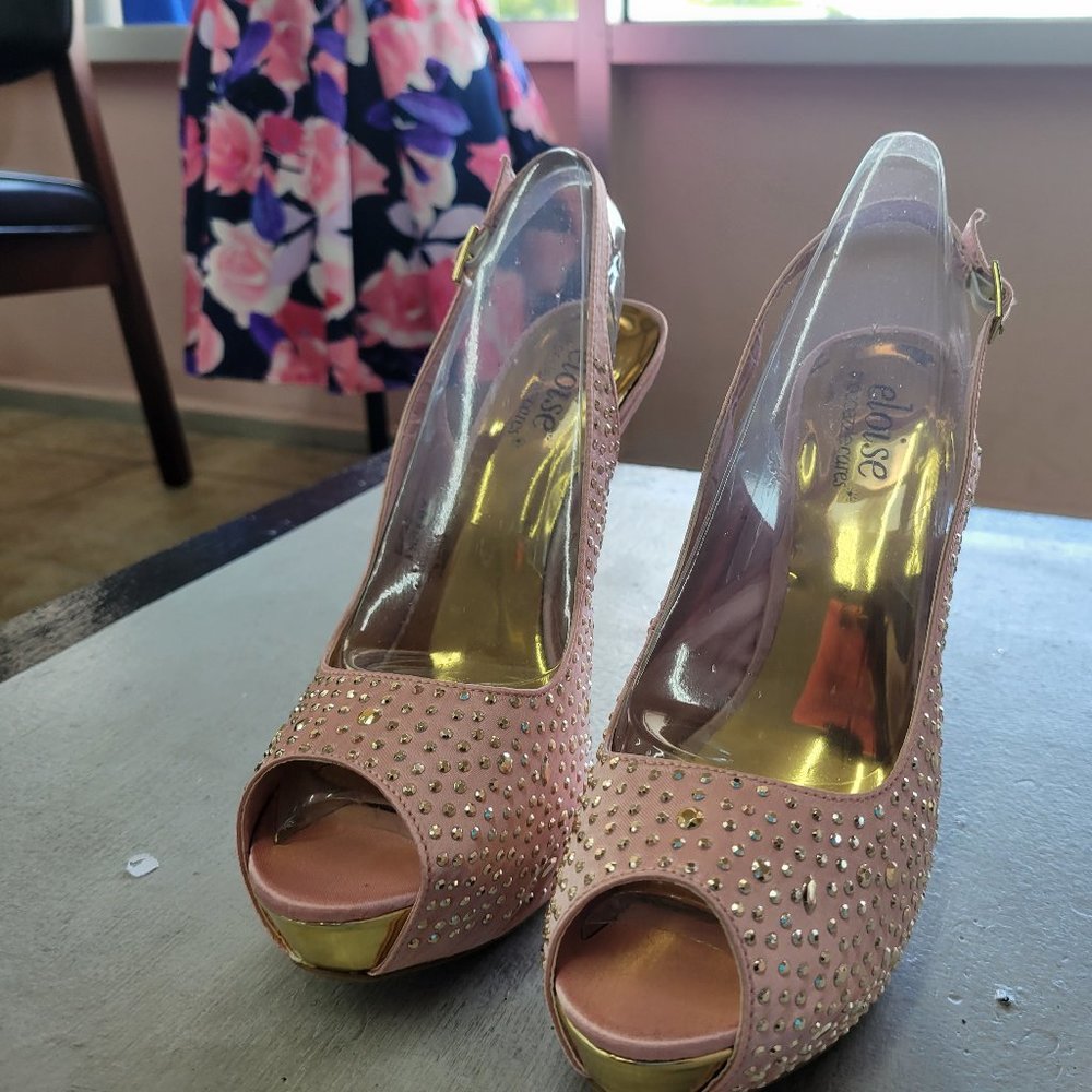Pink Studded Heels
